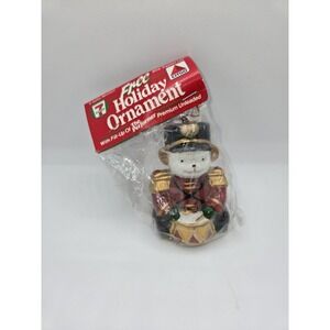 Citgo 7 Eleven 1990's Promo Snowman Drummer Ornament Gasoline‎ Tank Fill-Up Gift